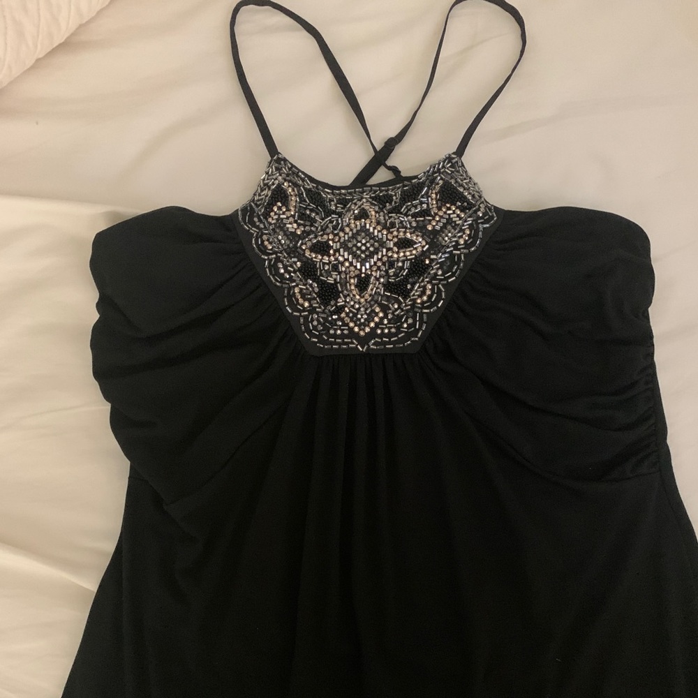 Size small black with embellishment halter top